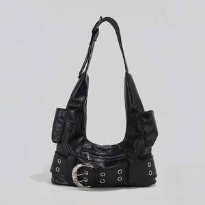Bolso femenino elegante modelo hobo en PU con diseño vintage y moderno, perfecto para mujeres y niñas (Logotipo - Product Image 1