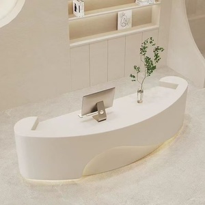 Factory Direct <b>Desk</b> Reception Counter Front <b>Desk</b> White Reception <b>Desk</b> Counter Office Table - Product Image 5