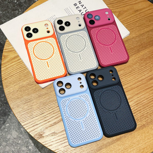 Étui de protection respirant en nid d'abeille pour iPhone 17 Pro Max, coque magnétique bicolore, protection intégrale avec film de protection pour objectif pour iPhone - Product Image 6