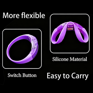 กำไลข้อมือ LED เรืองแสงพร้อมระบบเสียง 3 โหมด สำหรับงานปาร์ตี้ปีใหม่ คอนเสิร์ต งานเรฟ คริสต์มาส และงานเทศกาลต่างๆ - Product Image 3