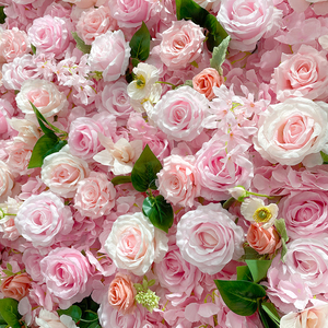 ستارة جدارية من الزهور الصناعية، لوح أبيض قابل للطي بتصميم عشبي وزهور، خلفية جدارية من الزهور لحفلات الزفاف في الهواء الطلق - Product Image 4