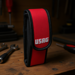 Estuche para herramientas Usag, bolsa con cinturón de nailon rojo y negro para almacenamiento y transporte de herramientas - Product Image 3