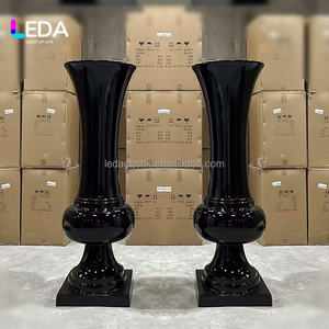 Jarrón Grande Plateado LEDA para Decoración de Bodas, Centro de Mesa, Soporte para Exhibición de Flores para Fiestas y Banquetes - Product Image 6