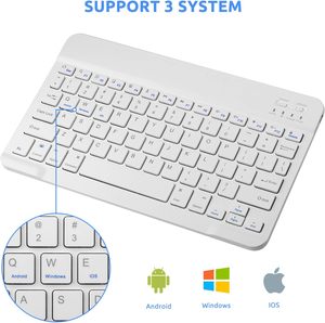 Papan ketik <span class=keywords><strong>Bluetooth</strong></span> 10 inci ABS, papan ketik nirkabel gaya gunting untuk iPad 10.2/10.5 Samsung Galaxy Tab - Product Image 3