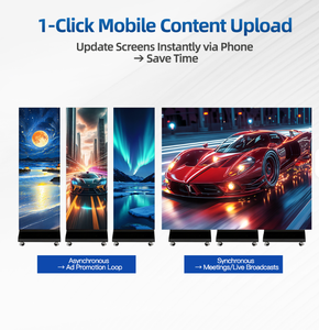 Double-Sided Tri-Fold LED Poster <b>Display</b> P1.25 P1.8 P2 P2.5 GOB Indoor Foldable Digital Signage Front Back Advertising Screen P2 - Product Image 5
