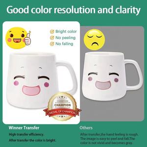 Carta per Decalcomanie ad Acqua Formato A4 per Stampante Laser, Carta Trasparente per Transfer ad Acqua con Sfondo Blu e <span class=keywords><strong>Testo</strong></span> Bianco Stampabile - Product Image 4