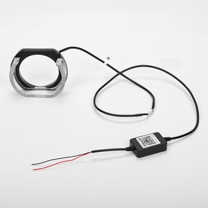 2.5" RGBW 12V U-shaped Multicolor Front <b>Light</b> <b>Led</b> Angel Eyes halo Rings Headlights Decorate Shroud Cover for <b>Projector</b> Lens - Product Image 5