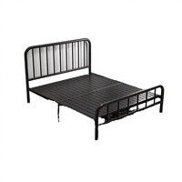 Lits pliants modernes et durables en métal épaissi, tailles double et simple, pour atelier (vente en gros)
