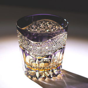 <span class=keywords><strong>Verre</strong></span> à whisky en cristal de luxe Edo Kiriko de 320 ml, <span class=keywords><strong>verre</strong></span> à <span class=keywords><strong>vin</strong></span> en <span class=keywords><strong>verre</strong></span> plombé taillé à la main, ambre violet, <span class=keywords><strong>gravure</strong></span> à la main pour fête, mariage, œuvre d'art - Product Image 1