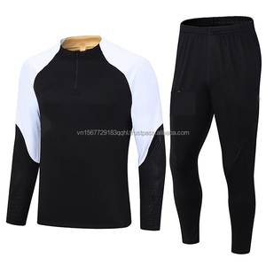 ชุดฝึกซ้อมฟุตบอลแบบซิปครึ่งตัว พิมพ์โลโก้ได้ตามต้องการ สำหรับผู้ใหญ่และเด็ก ระบายอากาศได้ดี แห้งเร็ว ป้องกันรังสียูวี แขนยาว - Product Image 1