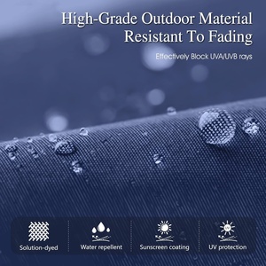 Sombrilla de <span class=keywords><strong>Patio</strong></span> Rectangular Grande de Acero Inoxidable de Doble Cara de Diseño Moderno de 15 pies, Sombrilla de Jardín para Exteriores - Product Image 2