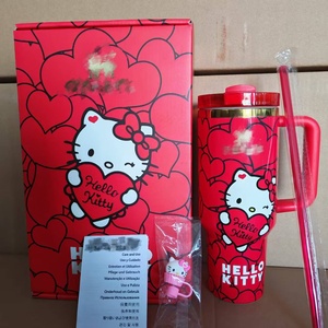 Nuovo Tumbler Stanley Kitty da 40oz con Manico e Confezione Regalo, Idea Regalo per <span class=keywords><strong>San</strong></span> <span class=keywords><strong>Valentino</strong></span>, Thermos per Auto - Product Image 2