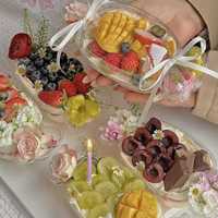 Boîte à gâteau en forme de bonbon pour la Journée des enfants, emballage alimentaire transparent, boîte cadeau avec couvercle, crème glacée, mousse, sucre, personnalisable