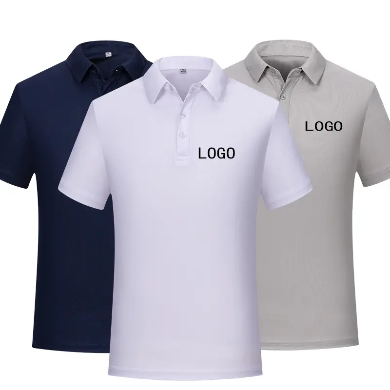 Рубашка-поло мужская сетчатая, быстросохнущая дышащая, с коротким рукавом, простой дизайн под заказ, оптовая продажа