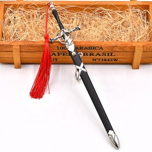 Japonés clásico Anime <span class=keywords><strong>destino</strong></span> papel Joan White juguete espada llavero Metal artesanía 22cm Flick botón fabricantes en Stock - Product Image 6
