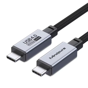 Kabel Mindpure Bio USB4 40Gbps Gen3 Tipe-C USB 4 Gen <span class=keywords><strong>3</strong></span> Male to Male 8K 100W PD Kompatibel dengan USB3.1/<span class=keywords><strong>3</strong></span>.2 Thunderbolt <span class=keywords><strong>3</strong></span> - Product Image 1