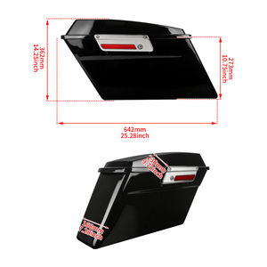 Sacoches rigides pour moto, sacoches latérales avec clés à verrouillage, ABS noir pour <span class=keywords><strong>Harley</strong></span> Touring Street Electra Glide Road King 94-13 - Product Image 5