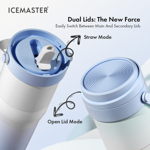 IceMaster 650ml Custom Logo Foldable Design Portable Coffee <b>Hot</b> <b>Drink</b> Vacuum Water Bottle Stainless Steel - Product Image 5