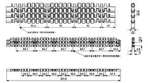 Type droit de feuille de course de rouleau de maille de ceinture de chaîne en plastique de la série 1520 - Product Image 2