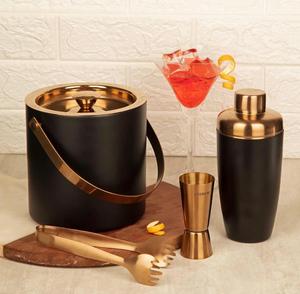 Cubo de hielo metálico hecho a mano para enfriar vino y champán, ideal para hoteles y bares. - Product Image 2