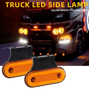 24V Led Xe tải Trailer cảnh báo ánh sáng màu vàng trắng đỏ bên đánh dấu IP67 không thấm nước nhấp nháy ABS + LED điều kiện mới đèn đỗ xe - Product Image 5