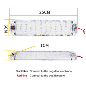 12V-80V 72LED Interior Bar Strip <strong>Light</strong> With Switch <strong>LED</strong> Car Interior Lamp Lighting Camper Bus <strong>Motorhome</strong> Boat Roof <strong>Light</strong>