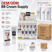 SEVEN GIRL OEM Crème BB imperméable 7 en 1 50 ml, fond de teint éclaircissant longue durée SPF45, hydratant, correcteur, base de maquillage