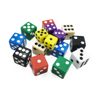 Dés en acrylique à 6 faces D6, écologiques, colorés, avec des points de couleur contrastée, pour jeux de société/de cartes haut de gamme, lot de 7 pièces