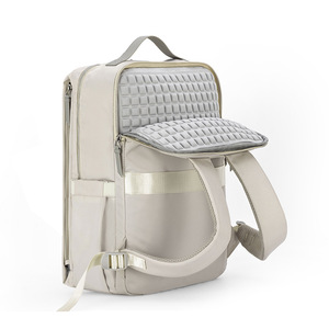 15.6" Waterproof Eco-Friendly Nylon <b>Laptop</b> <b>Backpack</b> Arcuate Shoulder Strap Zipper Closure Open Airbag Protection Large Capacity - Product Image 4