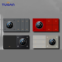 TUOAN 2026 Interrupteur mural intelligent Zigbee pour maison connectée, variateur rotatif intelligent, bouton poussoir mural, interrupteur de ventilateur, compatible application Tuya