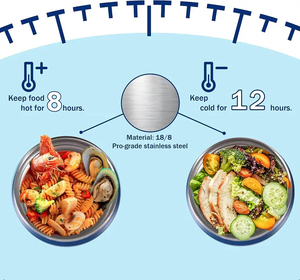 Leak-proof Vacuum <strong>Insulated</strong> <strong>Food</strong> Jar 16 oz Stainless Steel Naturally BPA-free <strong>Container</strong> <strong>Keeps</strong> <strong>Food</strong> <strong>Hot</strong> or Cold for 12 Hours - Product Image 4