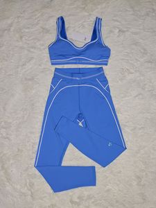Fashion <strong>Yoga</strong> Pilates Stretch Seamless Ribbed High-quality Leggings 2 Piece <strong>Set</strong> for Women - Product Image 2
