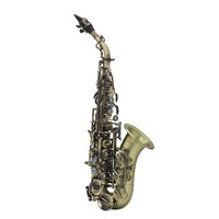 Bb Curved Soprano Saxophone Green Antique Finish Professional Brass Adjustable Musical Instrument Model HYM-233 for Performance
