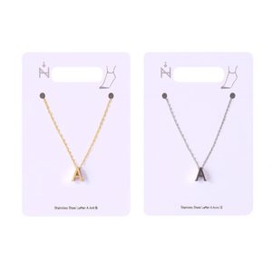 Cheville en acier inoxydable avec lettre A, design minimaliste pour femme, bijoux tendance - Product Image 2