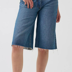 Shorts en jean pour femmes de haute qualité, coupe slim, style décontracté, séchage rapide, respirant, couleur personnalisée, shorts en jean pour femmes à prix de gros - Product Image 4