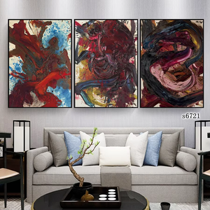 Pittura su tela a tre pezzi, utilizzata per la decorazione di mobili per la decorazione dell'hotel - Product Image 5
