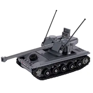 Mini ww2 fransa hafif tankı Amx13 askeri askerler rakamlar silah araç çocuk istihbarat küçük granül yapı taşı oyuncak