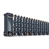 Porte coulissante télescopique électrique Hengbo pour usine, bâtiment, école, communauté – Design moderne minimaliste, télécommande intelligente, automatique