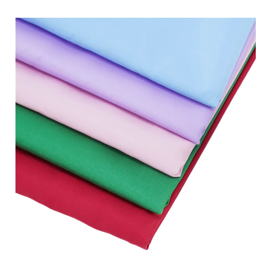 Kleurrijke Polyester Pongee Stoffen Taft Geweven 100% Polyester Effen Stof Lichtgewicht Aanpasbaar Kledingoverhemd Geverfd