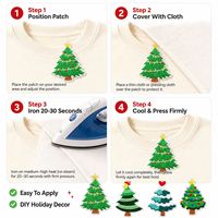 Patch brodé thermocollant ou à coudre pour Noël, motif étoile, nœud, cœur, arbre de Noël, carreaux, hiver, vente en gros