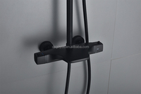 Robinet de douche et de baignoire thermostatique contemporain en laiton, avec cartouche céramique, monocommande, à fixation murale, pour usage hôtelier et domestique, vente en gros