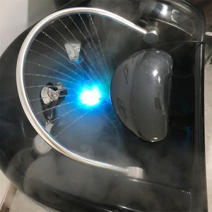 Kisen Fauteuil de lavage moderne de luxe blanc personnalisable avec logo, avec bac à shampoing et fonction de lavage de la nuque par fumigation pour salon de coiffure - Product Image 5