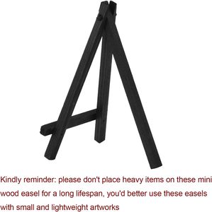 12 Gói Mini Bằng Gỗ Giá Vẽ Màu Đen Bàn Giá Vẽ Đứng Cho Bức Tranh Canvas Nghệ Thuật Thủ Công Đảng Tripod Giá Vẽ Cho Trẻ Em - Product Image 2
