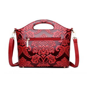 Customized Fashion <b>Flower</b> Printed Bag Ladies Women Shoulder Bags Pu Leather Tote Handbag Bag for Dropshipping - Product Image 3