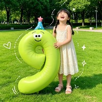 Ballons Chiffres Géants en Aluminium de 40 Pouces pour Anniversaire, Ballons Hélium Chiffres Joyeux Anniversaire, Ballons Chiffres en Aluminium Colorés avec Visage Souriant pour Fête