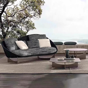 Ensemble <span class=keywords><strong>de</strong></span> canapés modulaires modernes d'extérieur avec coussins à séchage rapide, 7 pièces, en rotin résistant aux UV, pour jardin, balcon, chambre et appartement - Product Image 1