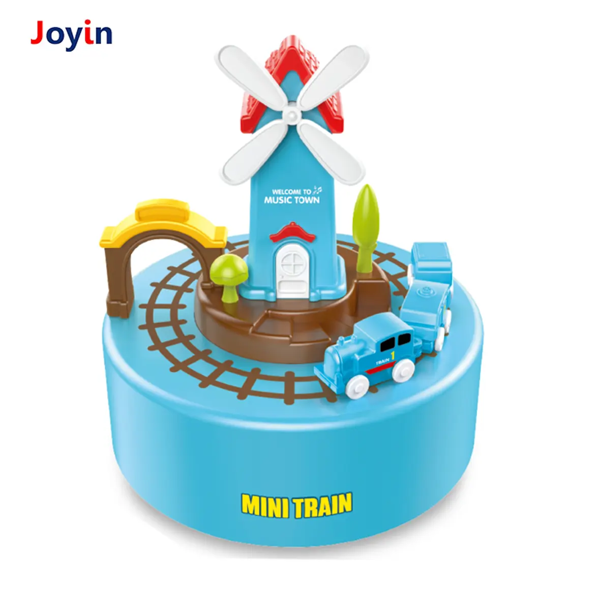 Kids Mini Plastic Winding up Train Music Box Custom Gifts Wrapped Carousel Musical Toy for Kids Birthday Children's Day