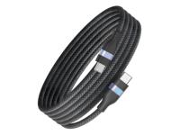 Cable USB C Magnético de Alta Calidad, 240W, Carga Rápida, Tipo C, OEM, Trenzado de Nailon, para Teléfono, Laptop, Tablet, Kit de Cable de Datos USB