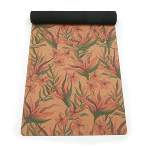 Antideslizante de 5mm para yoga caliente y ejercicio en casa Esterilla de Yoga de corcho Premium Logotipo personalizado Esterilla de yoga Corcho orgánico no tóxico - Product Image 3