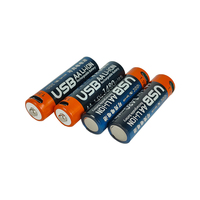 الأكثر مبيعًا بطارية ليثيوم بمنفذ USB قابلة لإعادة الشحن 550h AA AAA بطاريات USB شحن من النوع C
